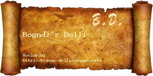 Bognár Dolli névjegykártya